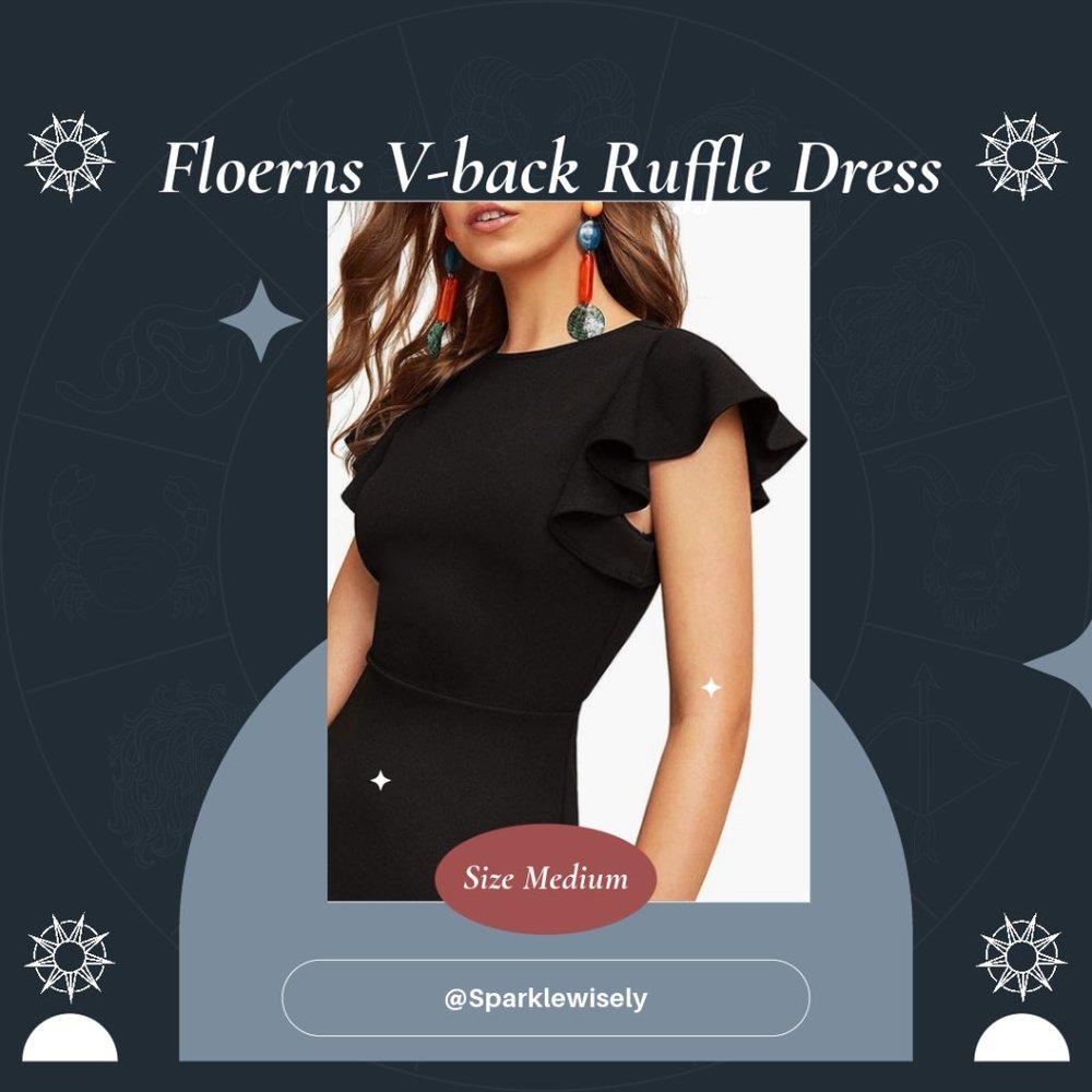 FLOERNS V-Back Ruffle Dress - Picture 4 of 17
